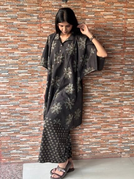 Ajrakh Cotton- Oversized Co-ord Set